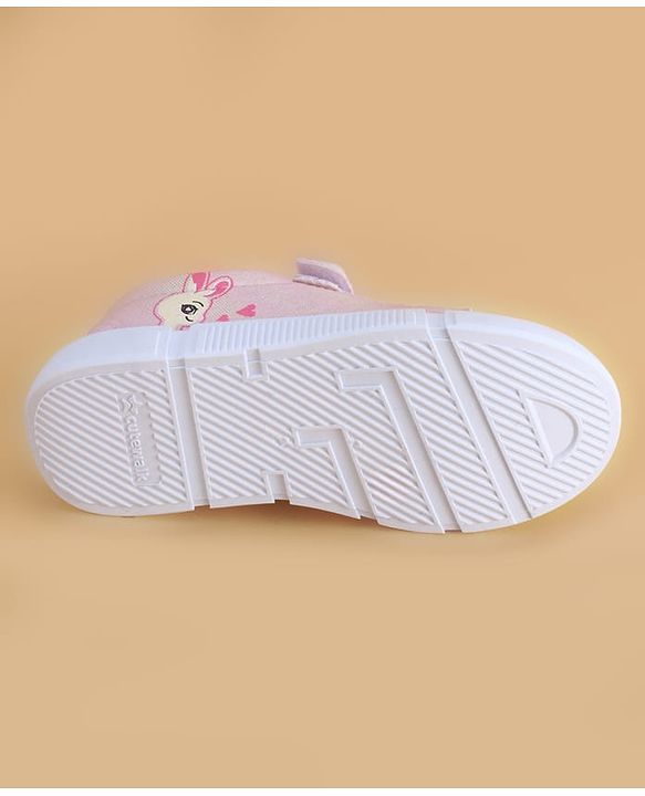 Cute Walk by Babyhug Velcro Closure Casual Shoes with Bunny Print - Blue