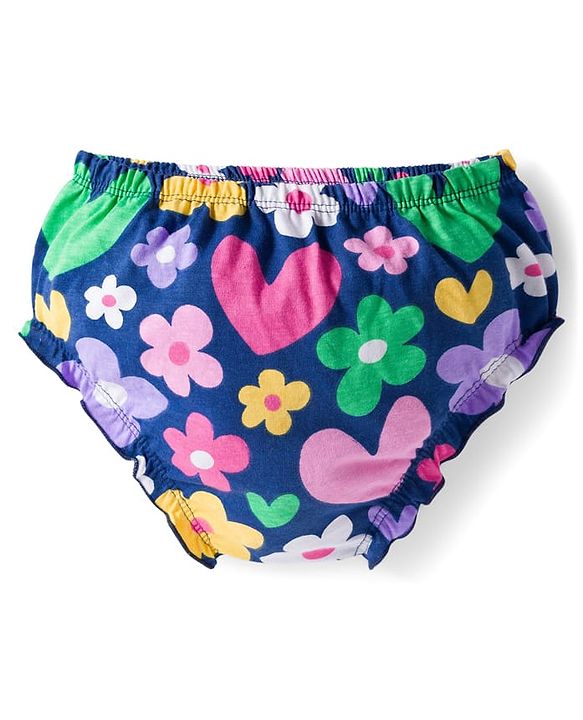 Babyhug 100% Cotton Knit Sleeveless Floral Printed Frock With Bloomer - Multicolour