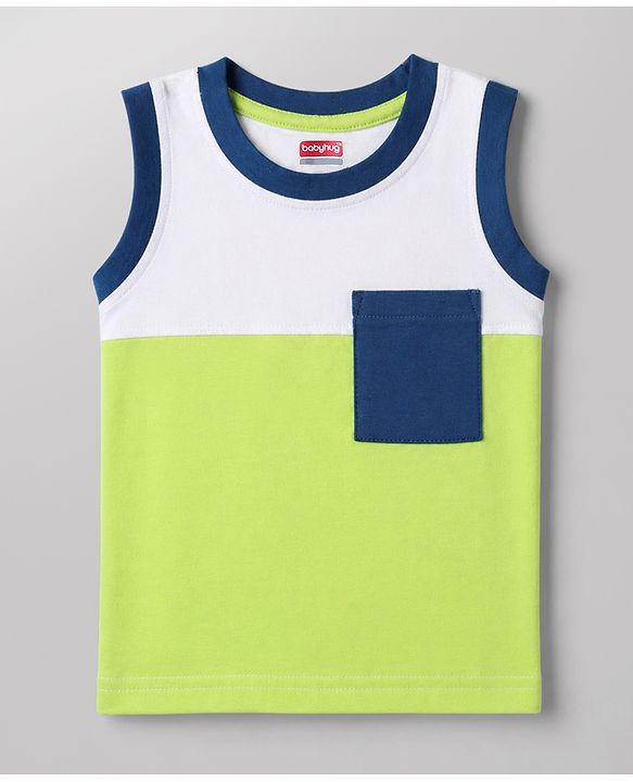 Babyhug Cotton Knit Sleeveless Printed Tank T-Shirts Pack of 3 - Multicolor