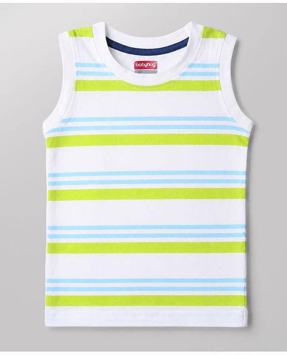 Babyhug Cotton Knit Sleeveless Printed Tank T-Shirts Pack of 3 - Multicolor