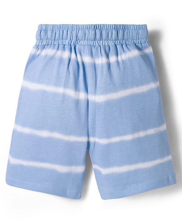 Babyhug Disney Terry Knit Knee Length Shorts with Lion King Graphics - Blue