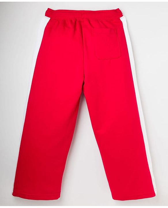 Pine Kids Knit Full Length Solid Lounge Pant - Red