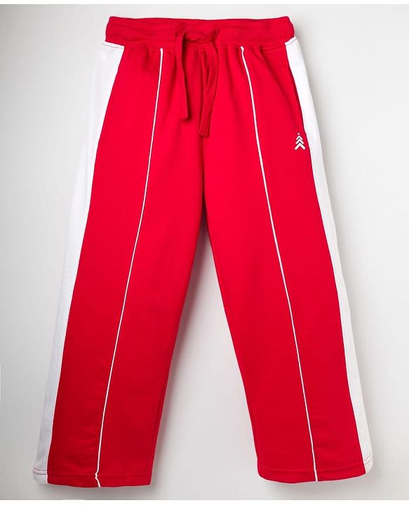 Pine Kids Knit Full Length Solid Lounge Pant - Red