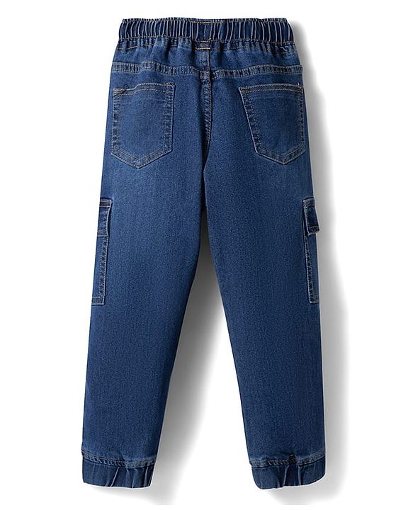 Pine Kids Denim Woven Full Length Solid Color Jeans - Navy Blue
