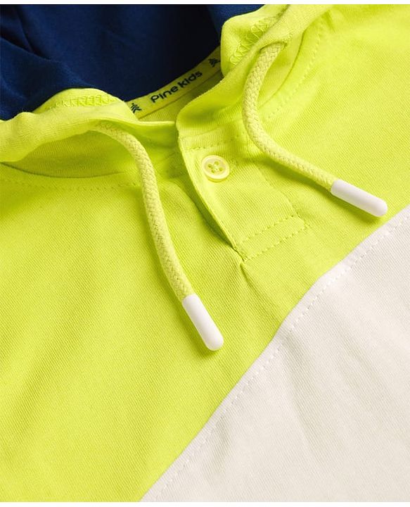 Pine Kids Cotton Knit Sleeveless Cut & Sew Hooded T-Shirt - Multicolor
