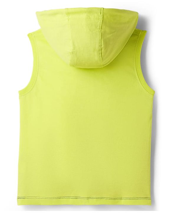 Pine Kids Cotton Knit Sleeveless Cut & Sew Hooded T-Shirt - Multicolor