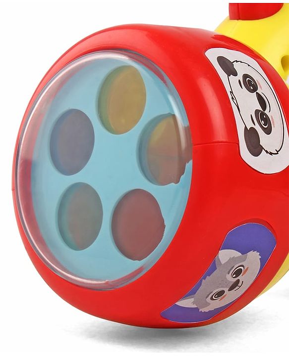 Babyhug Musical Learning Torch for Toddlers| Color-Changing Flashlight| Animal Sounds & Music| Numbers & Color Learning Toy| Interactive Toy| Gifting Option | Yellow