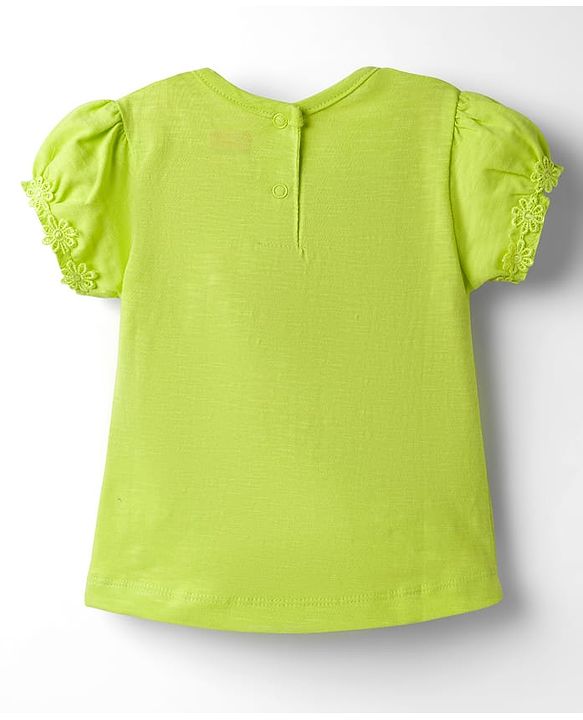Babyhug 100% Cotton Knit Half Sleeves T-Shirts With Floral Applique Pack Of 3 - Multicolour