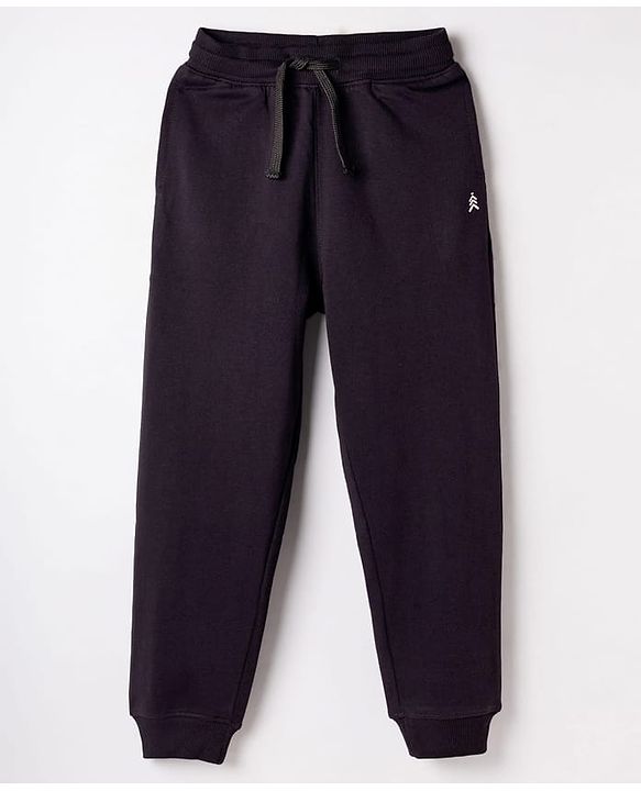 Pine Kids Knit Full Length Solid Lounge Pant - Black