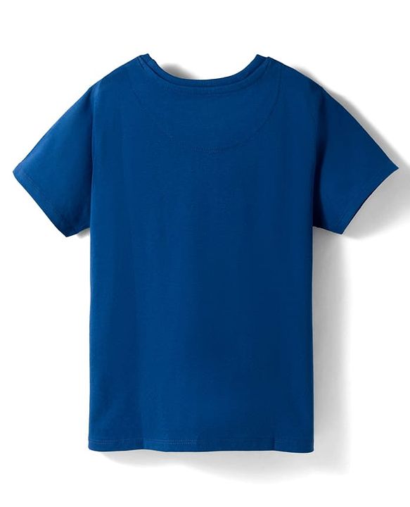 Pine Kids Disney Single Jersey Knit Half Sleeves T-Shirt with Stitch Graphic - Navy Blue