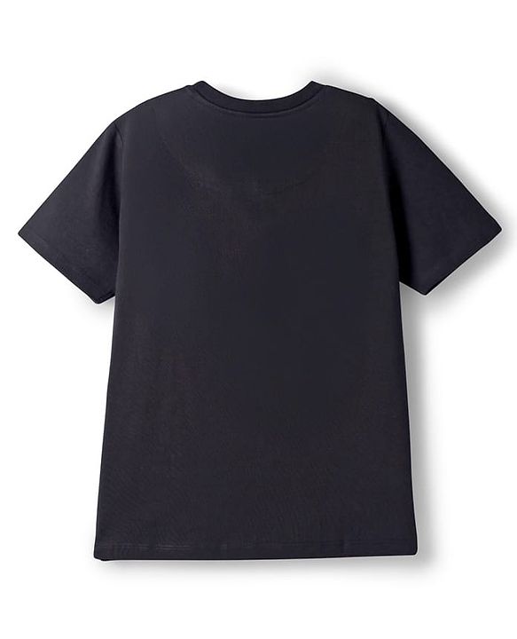 Pine Kids Marvel Single Jersey Knit Half Sleeves T-Shirt With Spider-Man Graphics - Black