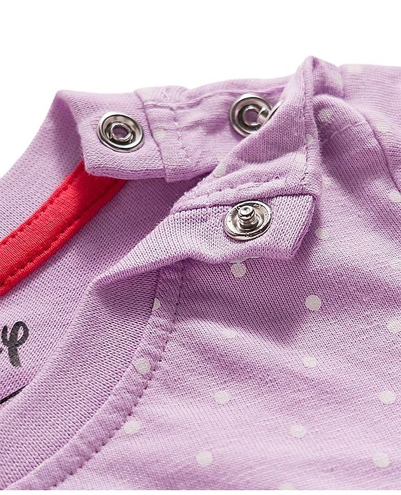 Babyhug Disney Single Jersey Knit Full Sleeves T-Shirts With Minnie Mouse Graphics Pack of 3 - Pink Purple & Green