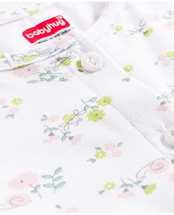 Babyhug 100% Cotton Half Sleeve Frocks with Bloomer/Short Multi age 6-9M