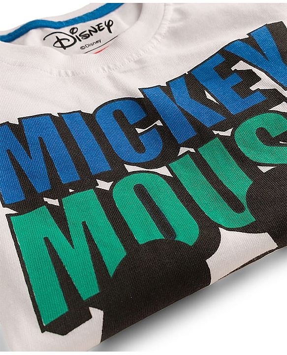 Babyhug Disney Poplin Woven Half Sleeves Shirt With T-Shirt & Mickey Mouse Graphics - Multicolor