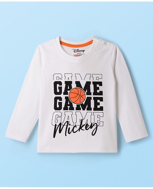 Babyhug Disney Single Jersey Knit Full Sleeves T-Shirts & Pyjamas Night Suits With Mickey Mouse Graphics Pack of 2 - Multicolor