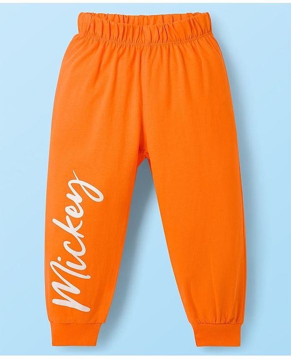 Babyhug Disney Single Jersey Knit Full Sleeves T-Shirts & Pyjamas Night Suits With Mickey Mouse Graphics Pack of 2 - Multicolor