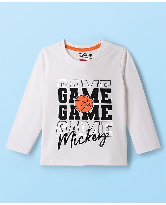 Babyhug Disney Single Jersey Knit Full Sleeves T-Shirts & Pyjamas Night Suits With Mickey Mouse Graphics Pack of 2 - Multicolor