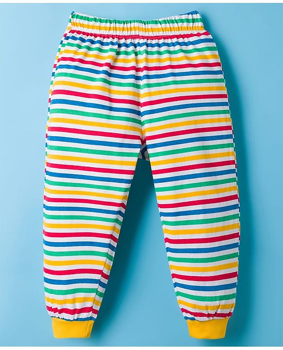 Babyhug Marvel Single Jersey Knit Full Sleeves T-Shirt & Pyjama Night Suit With Avengers Graphics - Multicolor