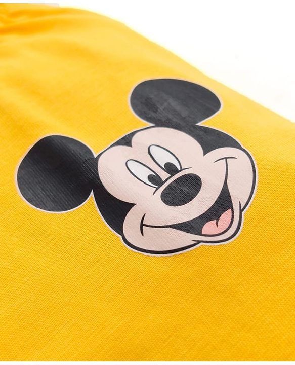 Babyhug Disney Single Jersey Knit Full Sleeves T-Shirt & Pyjama Co-ord Night Suits With Mickey Mouse Graphics Pack of 2 - Multicolor