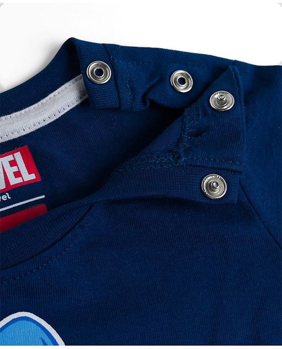 Babyhug Marvel Single Jersey Knit Full Sleeves T-Shirt & Pyjama Night Suit With Spider-Man Graphics - Multicolor