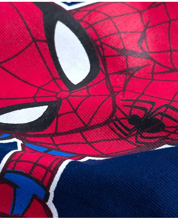 Babyhug Marvel Single Jersey Knit Full Sleeves T-Shirt & Pyjama Night Suit With Spider-Man Graphics - Multicolor
