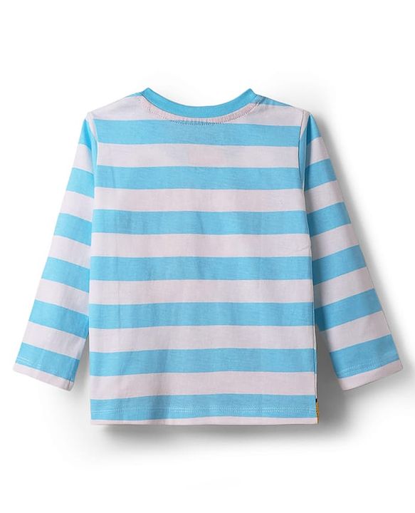 Babyhug Disney Single Jersey Knit Full Sleeves T-Shirt & Lounge Pant Night Suit With Mickey & Pluto Graphics - Light Blue