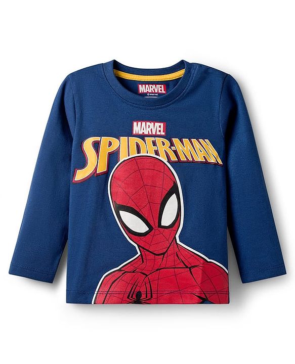 Babyhug Marvel Single Jersey Knit Full Sleeves T-Shirt & Pyjama Night Suit With Spider-Man Graphics - Multicolor