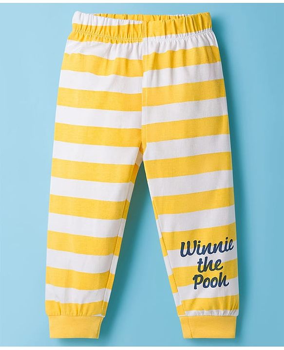 Babyhug Disney Single Jersey Knit Full Sleeves T-Shirt & Pyjama Night Suit With Winnie The Pooh Graphics - Multicolor