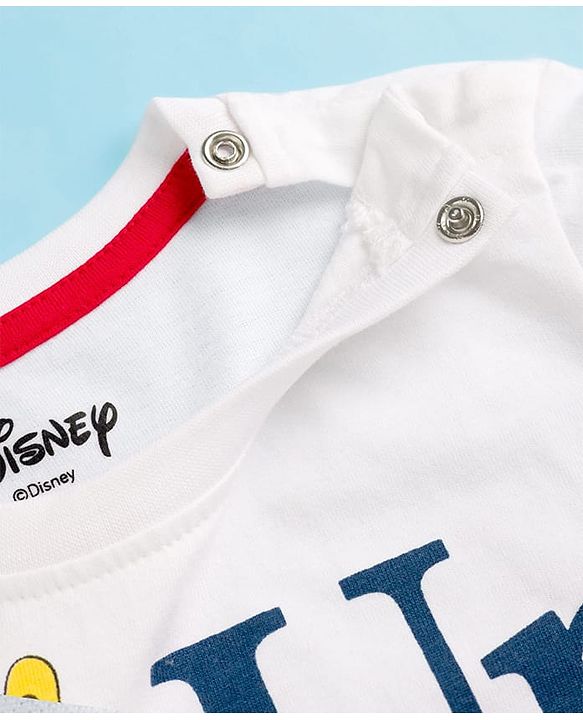 Babyhug Disney Single Jersey Knit Full Sleeves T-Shirt & Pyjama Night Suit With Winnie The Pooh Graphics - Multicolor