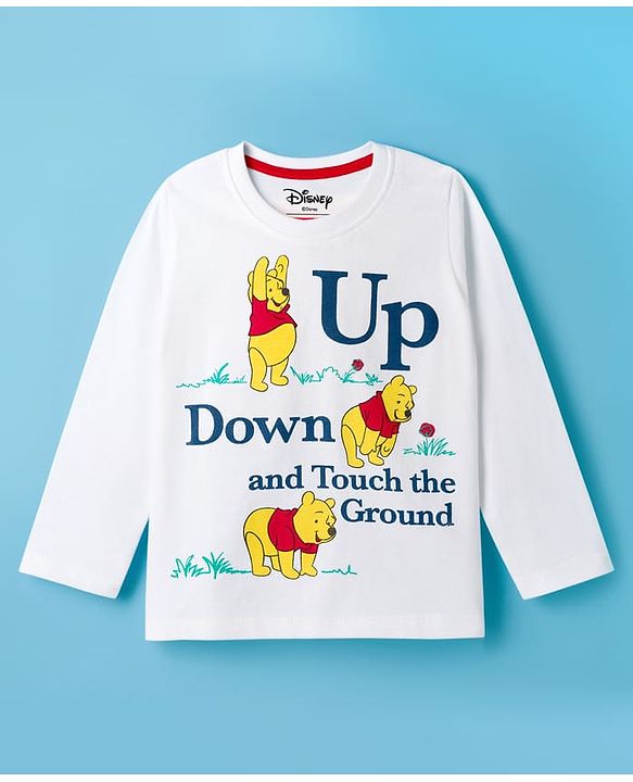 Babyhug Disney Single Jersey Knit Full Sleeves T-Shirt & Pyjama Night Suit With Winnie The Pooh Graphics - Multicolor