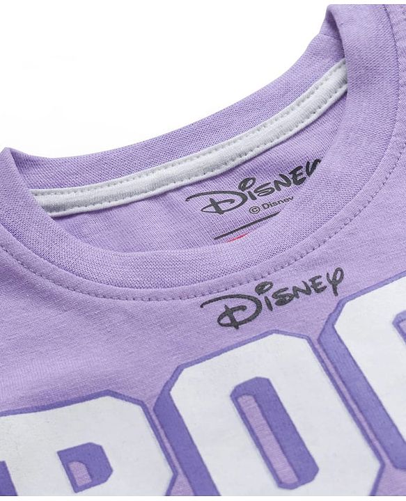 Babyhug Disney Single Jersey Knit Sleeveless T-Shirt & Shorts Night Suit With Winnie The Pooh Graphics - Lavender