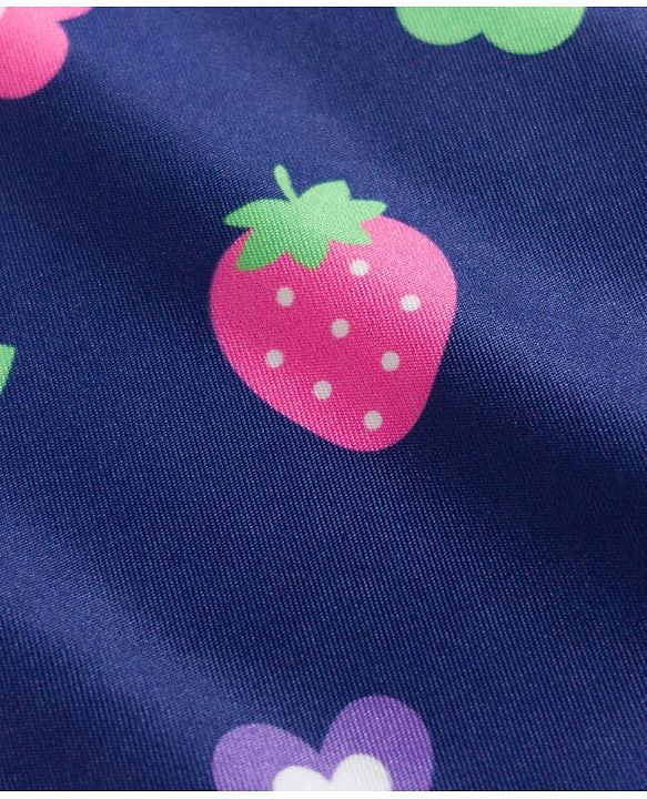 Babyhug Water Repellent Printed V Cut Swimsuit - Navy Blue