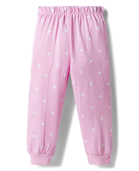 Babyhug Disney Single Jersey Knit Full Sleeves T-Shirt & Pyjama Night Suit With Minnie & Friends Graphics - Multicolor