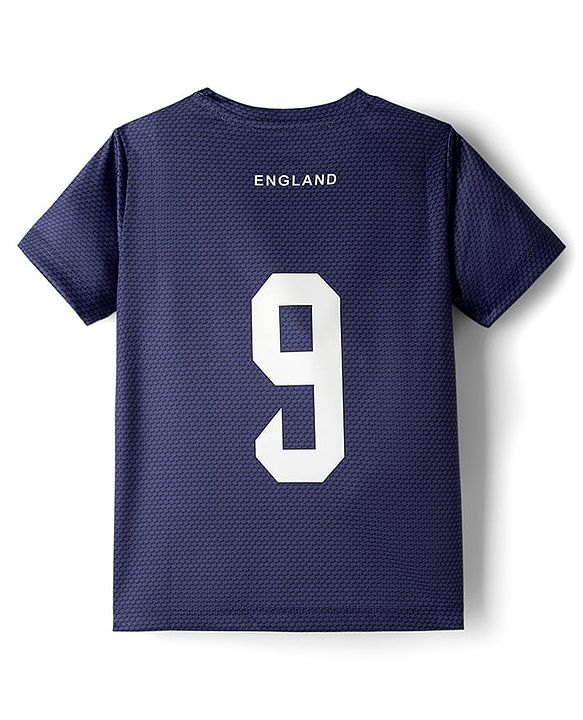 Pine Active Knit Half Sleeves England Printed T-Shirt - Navy Blue