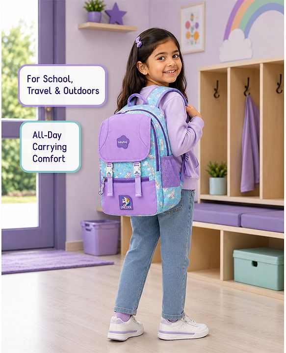 Babyhug 16 Inches Dino Theme Snappy Backpack | 2 Main Compartments, 2 Front Pockets, 2 Side Bottle Pockets | Water Resistant | Durable Zippers | For School, Travel & Outdoors | Green Black