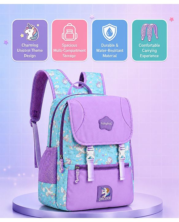 Babyhug 16 Inches Dino Theme Snappy Backpack | 2 Main Compartments, 2 Front Pockets, 2 Side Bottle Pockets | Water Resistant | Durable Zippers | For School, Travel & Outdoors | Green Black