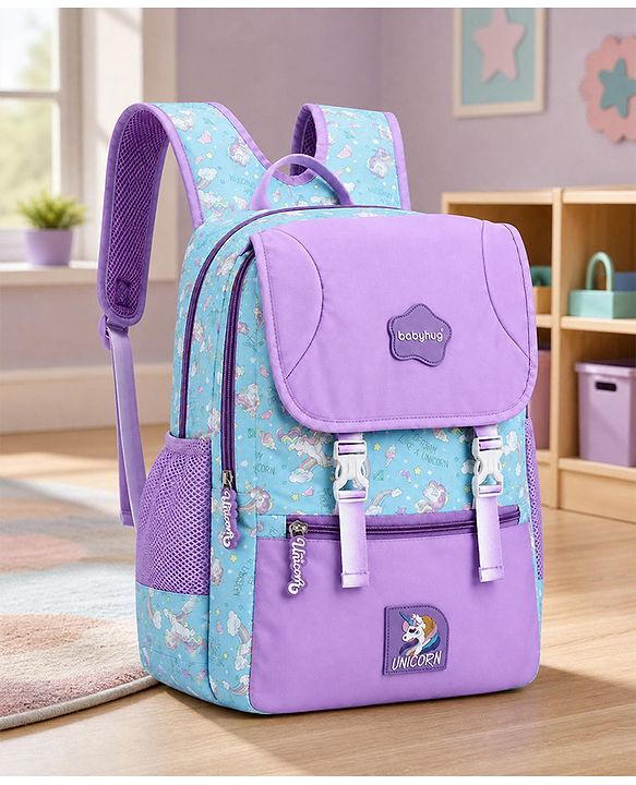 Babyhug 16 Inches Dino Theme Snappy Backpack | 2 Main Compartments, 2 Front Pockets, 2 Side Bottle Pockets | Water Resistant | Durable Zippers | For School, Travel & Outdoors | Green Black