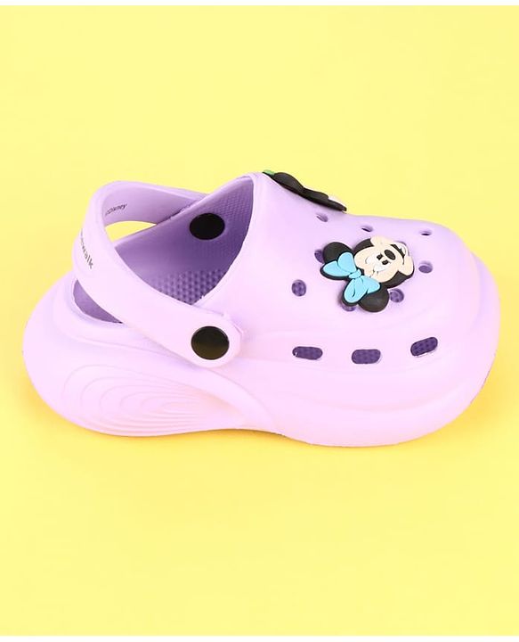 Cute Walk by Babyhug Disney Clogs with Minnie Mouse Applique - Purple