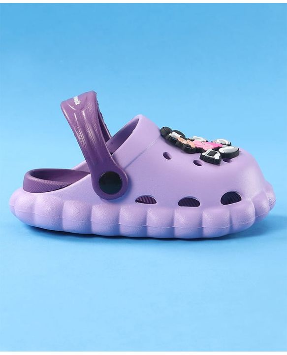 Cute Walk by Babyhug Disney Clogs with Minnie Mouse Applique - Purple