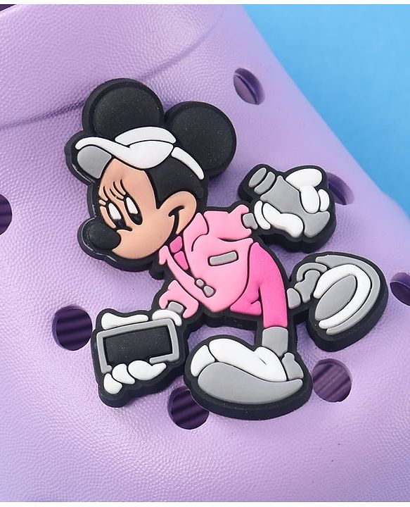 Cute Walk by Babyhug Disney Clogs with Minnie Mouse Applique - Purple