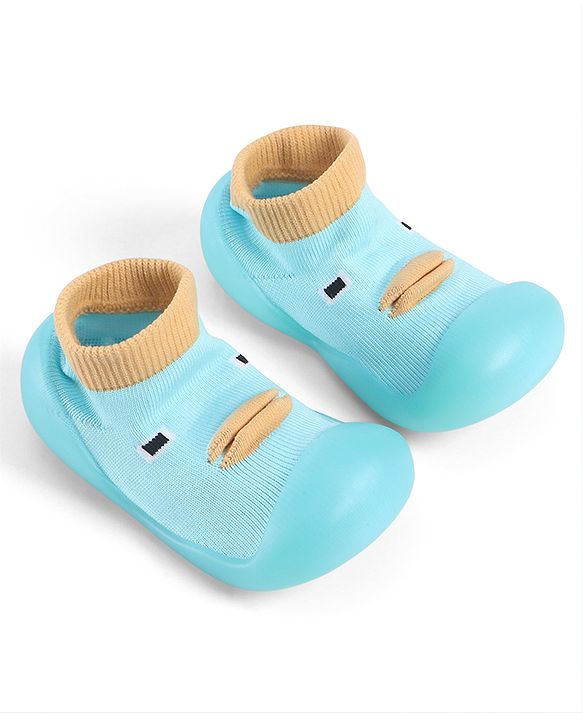 Cute Walk by Babyhug Slip On Sock Shoes With Applique - Pink