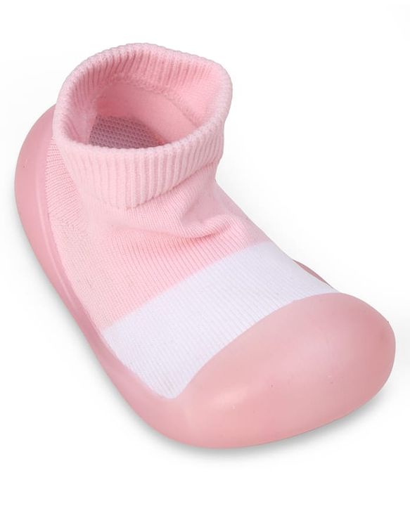 Cute Walk by Babyhug Slip On Socks Shoes - Pink