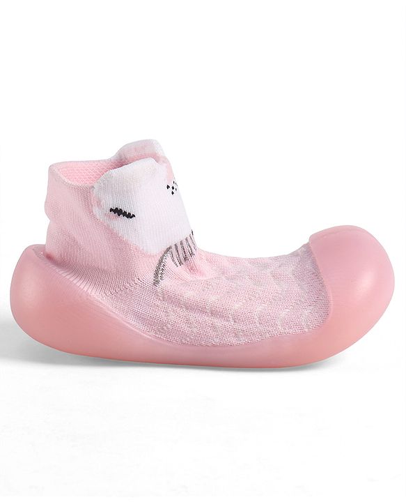 Cute Walk by Babyhug Slip On Sock Shoes - Pink