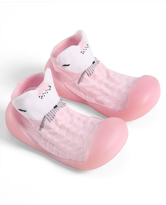 Cute Walk by Babyhug Slip On Sock Shoes - Pink