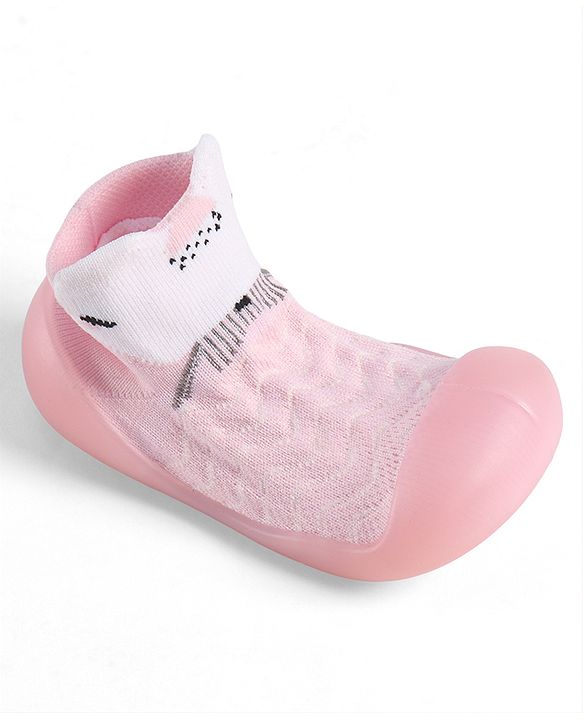 Cute Walk by Babyhug Slip On Sock Shoes - Pink