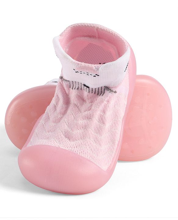 Cute Walk by Babyhug Slip On Sock Shoes - Pink