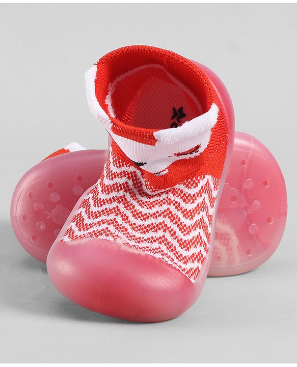 Cute Walk by Babyhug Slip On Sock Shoes - Pink