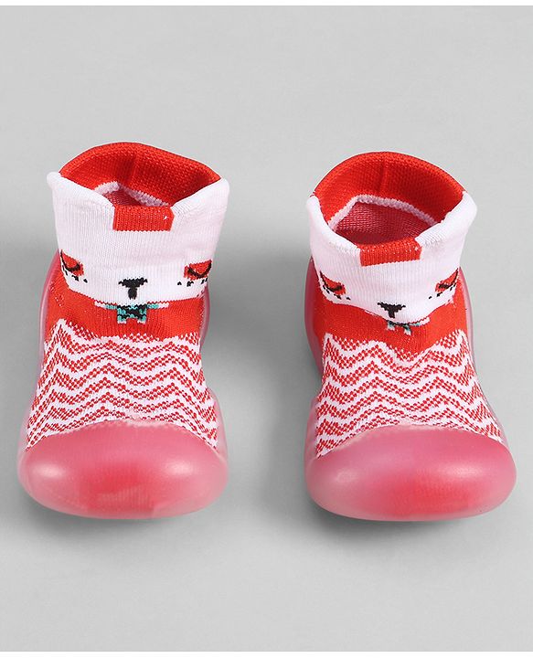 Cute Walk by Babyhug Slip On Sock Shoes - Pink