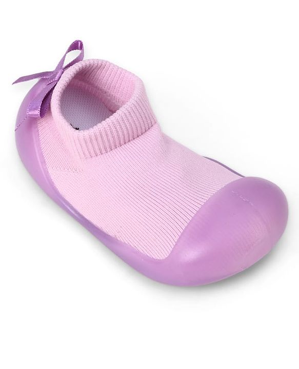 Cute Walk by Babyhug Slip On  Solid Socks Shoes - Purple
