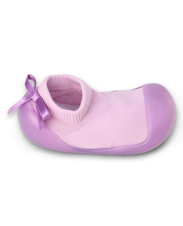 Cute Walk by Babyhug Slip On  Solid Socks Shoes - Purple